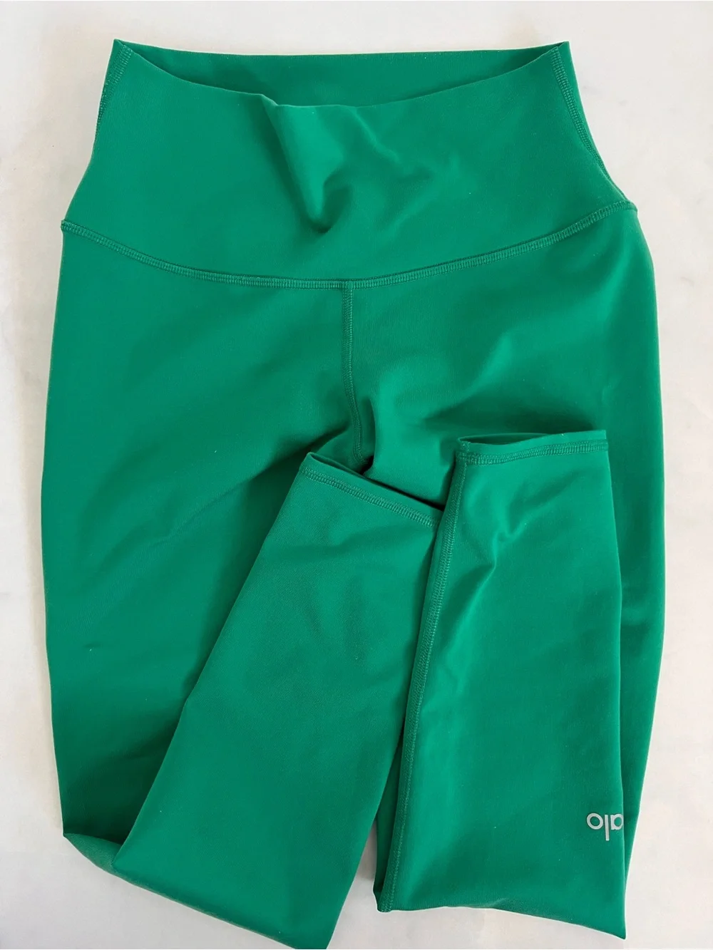 ALO Yoga 7/8 High Waist Airbrush Leggings in Emerald Green